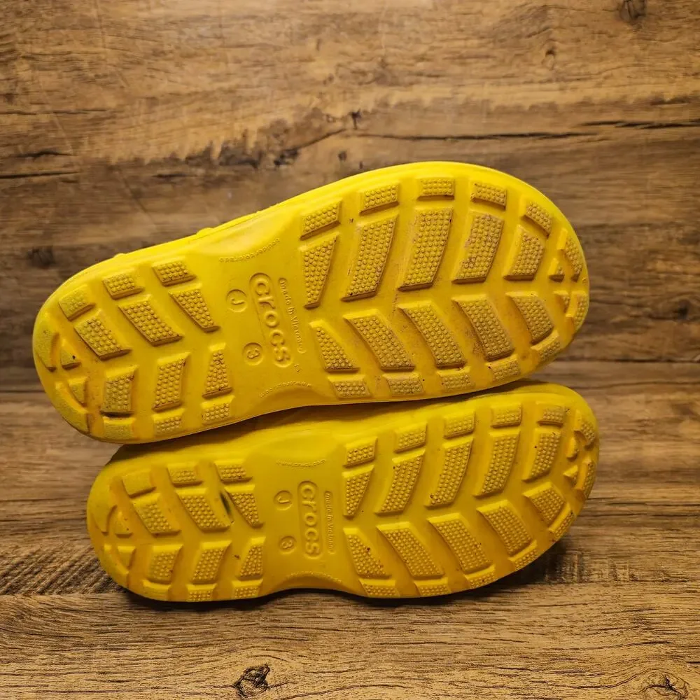 Crocs Kids Handle It Rain Boots Yellow size 3 youth
